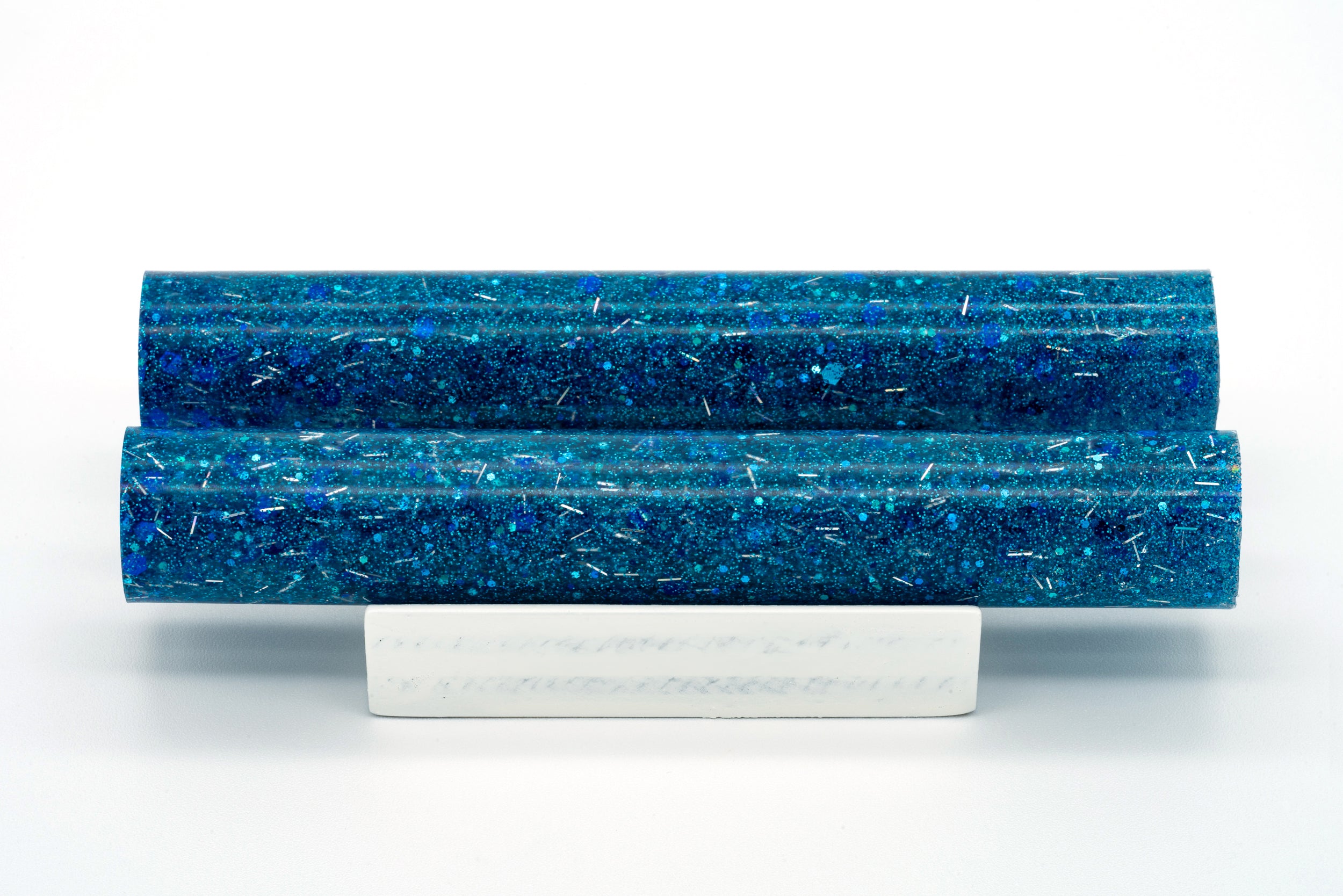 Resin pen blanks - Blue Tinsel Glitter