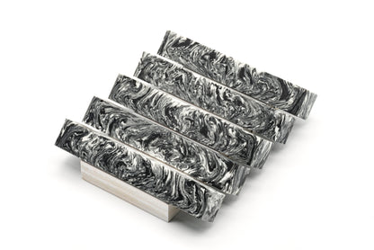 Resin pen blanks - Silver & Black