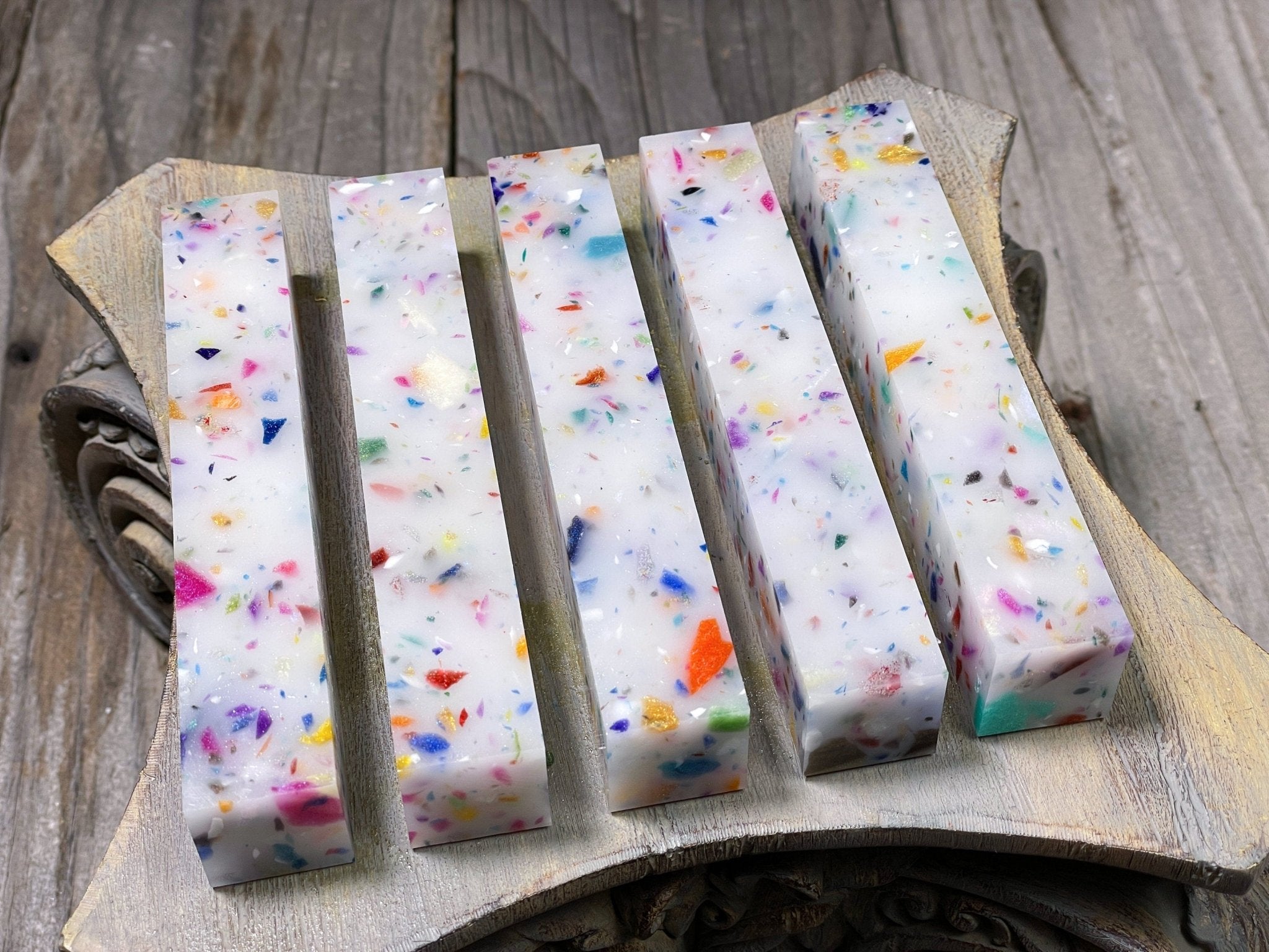 Resin pen blanks - Terrazzo Confetti - Forge & Script