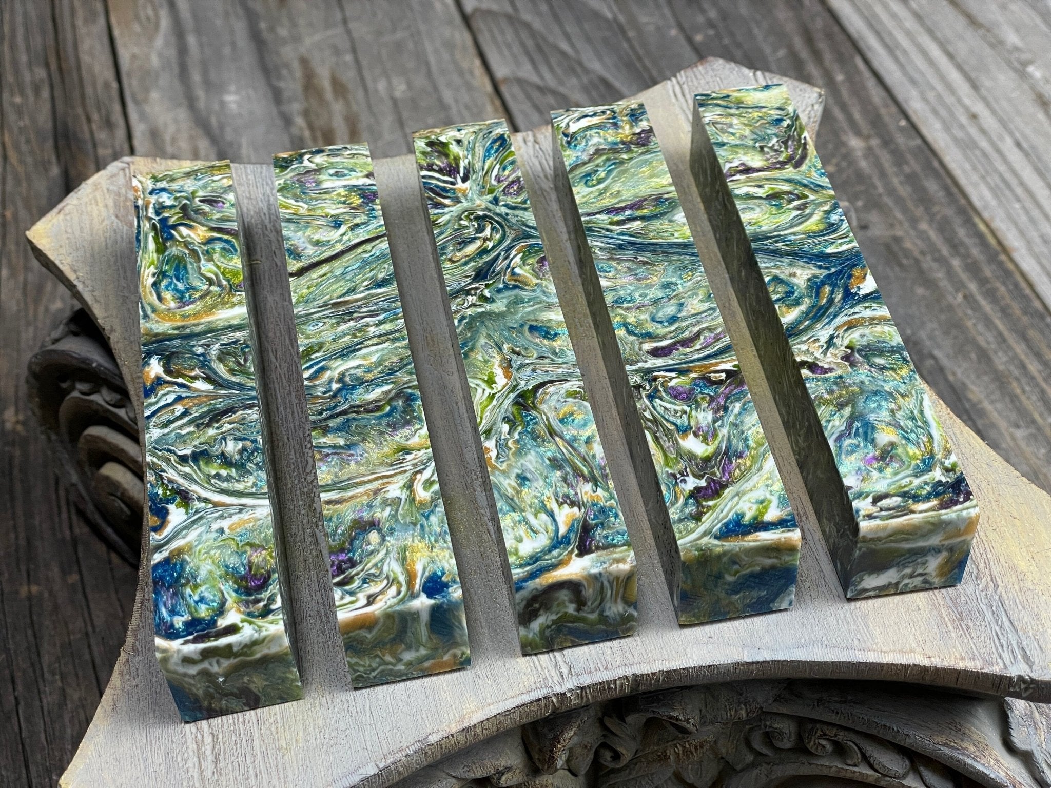 Resin pen blanks - Venetian Gold - Forge & Script