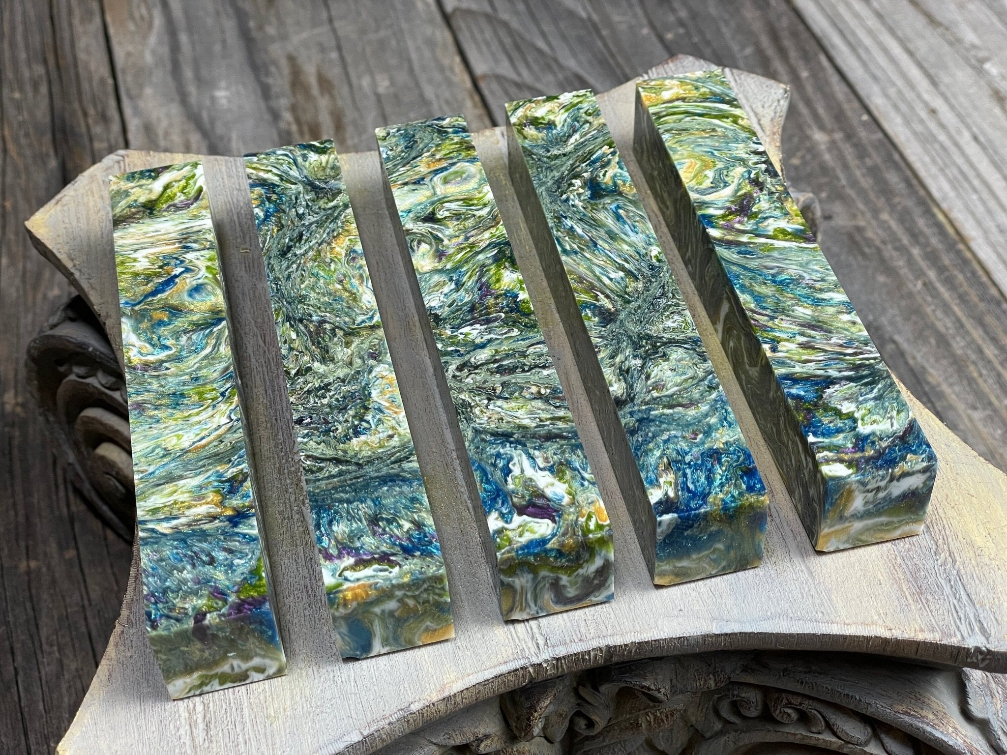 Resin pen blanks - Venetian Gold - Forge & Script