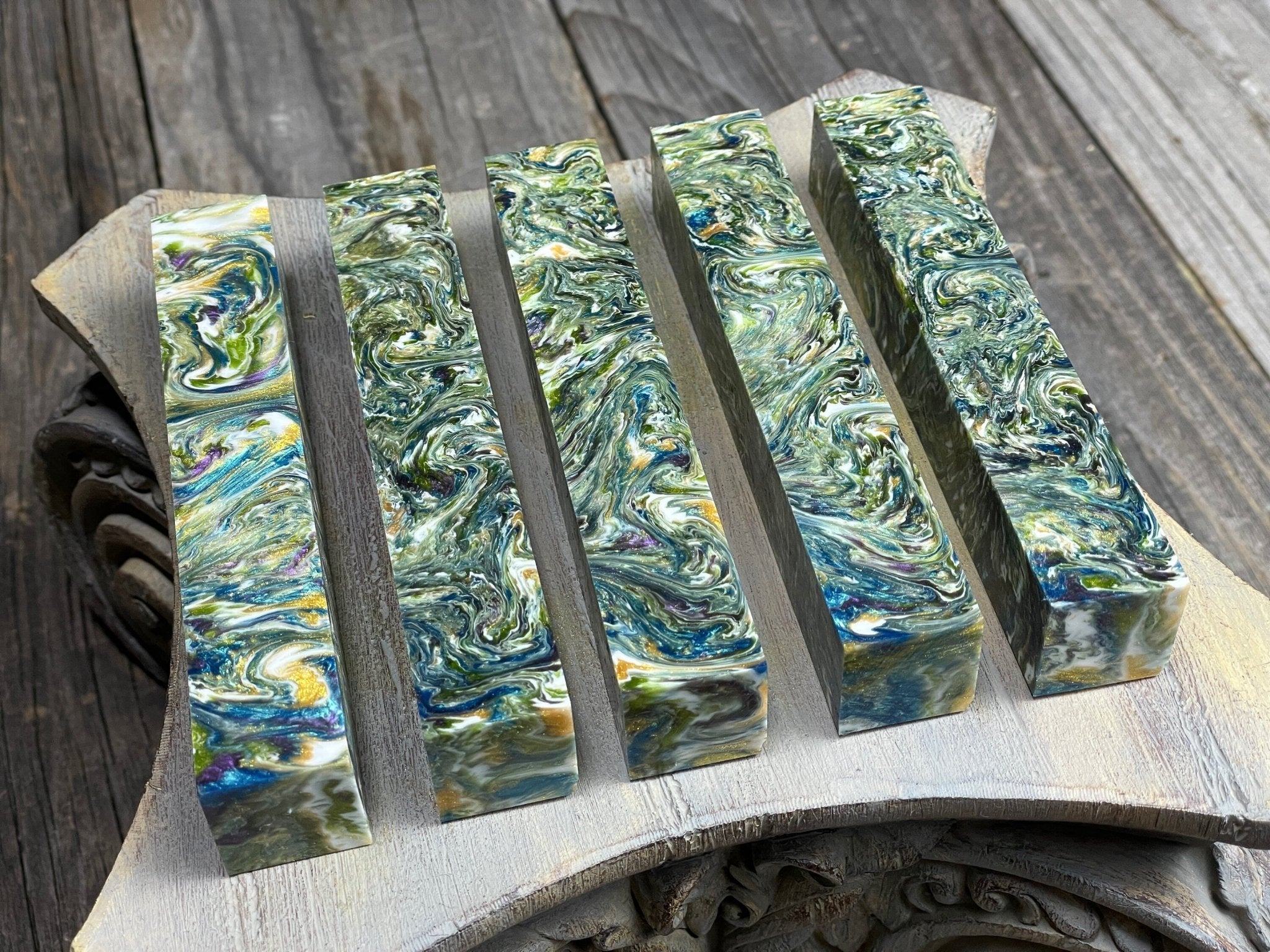 Resin pen blanks - Venetian Gold - Forge & Script